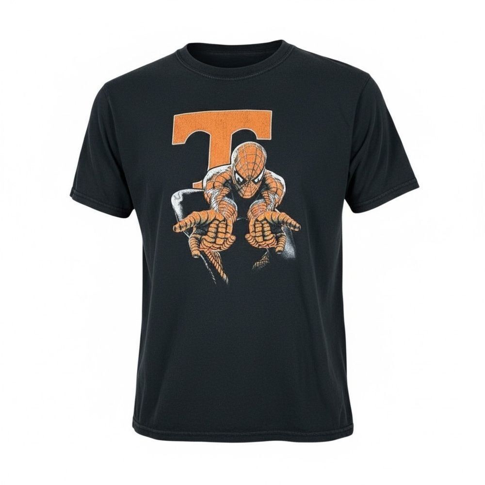 Vintage Kids Youth Tennessee Volunteers Spider-Man Short Sleeve T-Shirt - Small